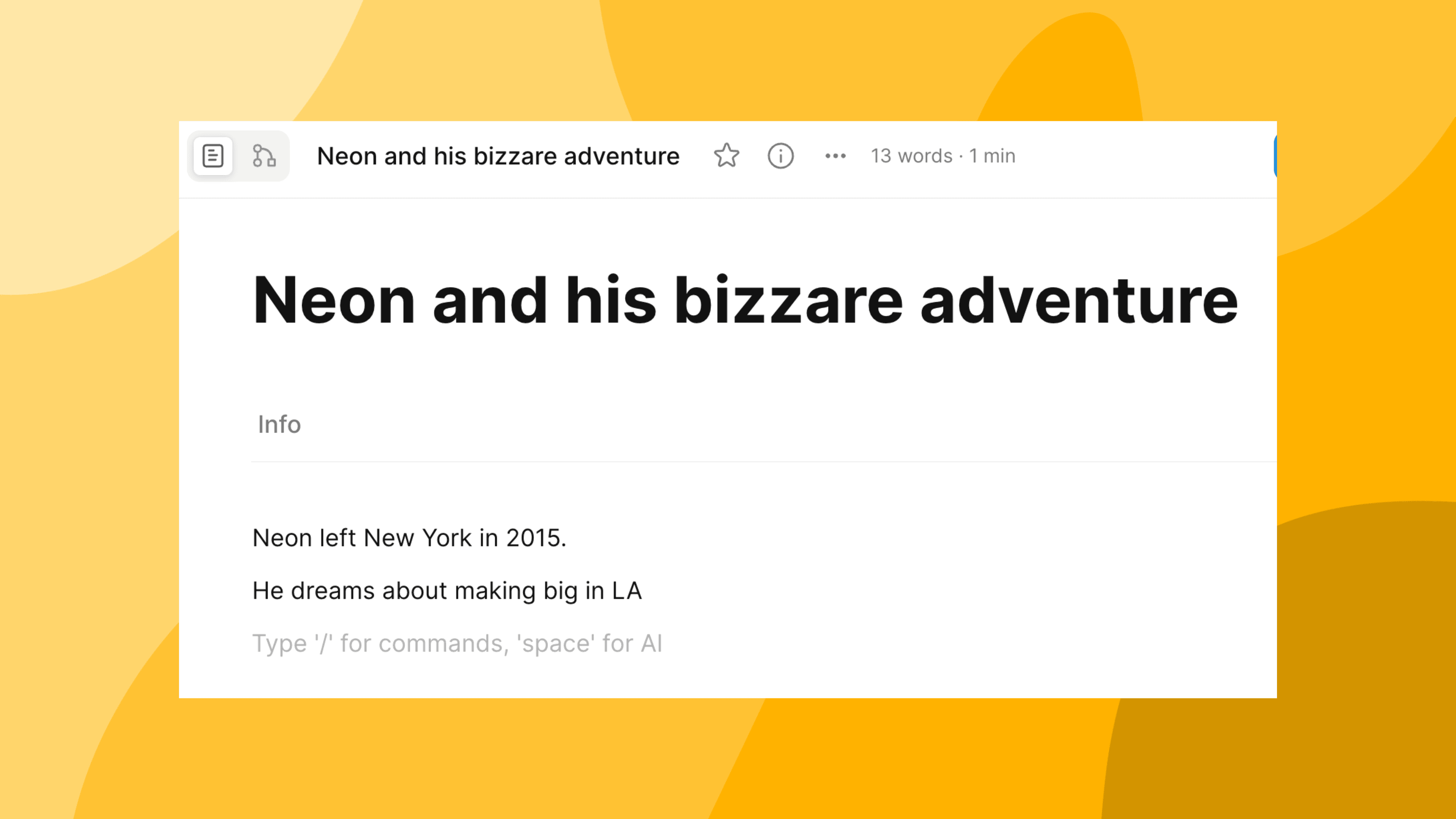 Minimal writing interface showing distraction-free layout